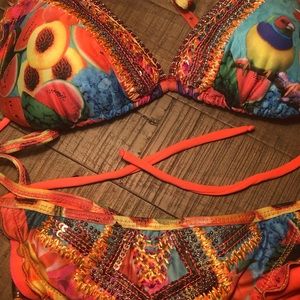 Bikini Set  Made In Colombia Hand Embroidered.